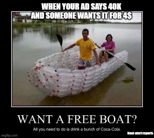 MEME: boat selling on craigslist funny people