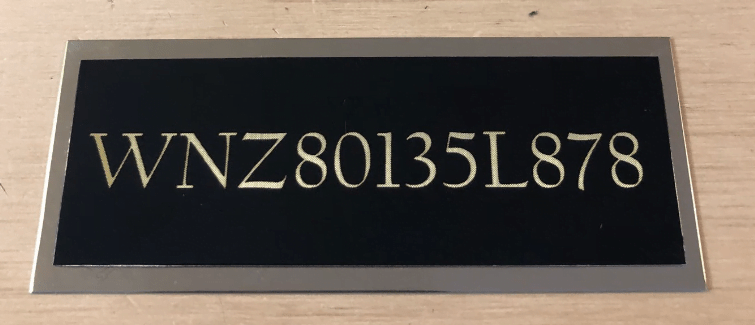 Example of a state issued HIN having the MIC "wnz"