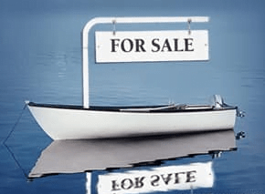 image: boat for sale sign