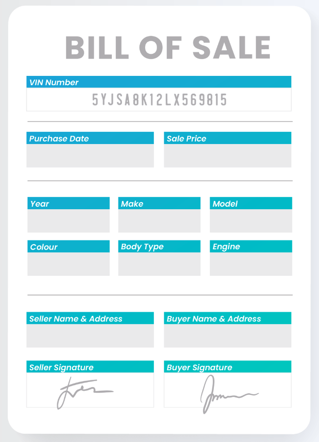 sample bill of sale template for boats