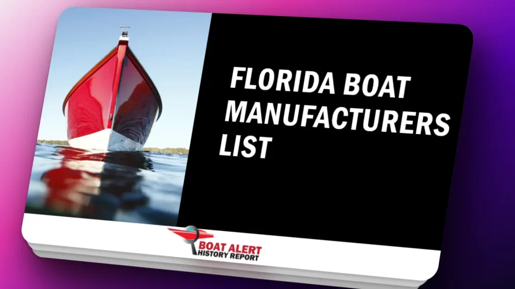Florida Boat Manufacturers List