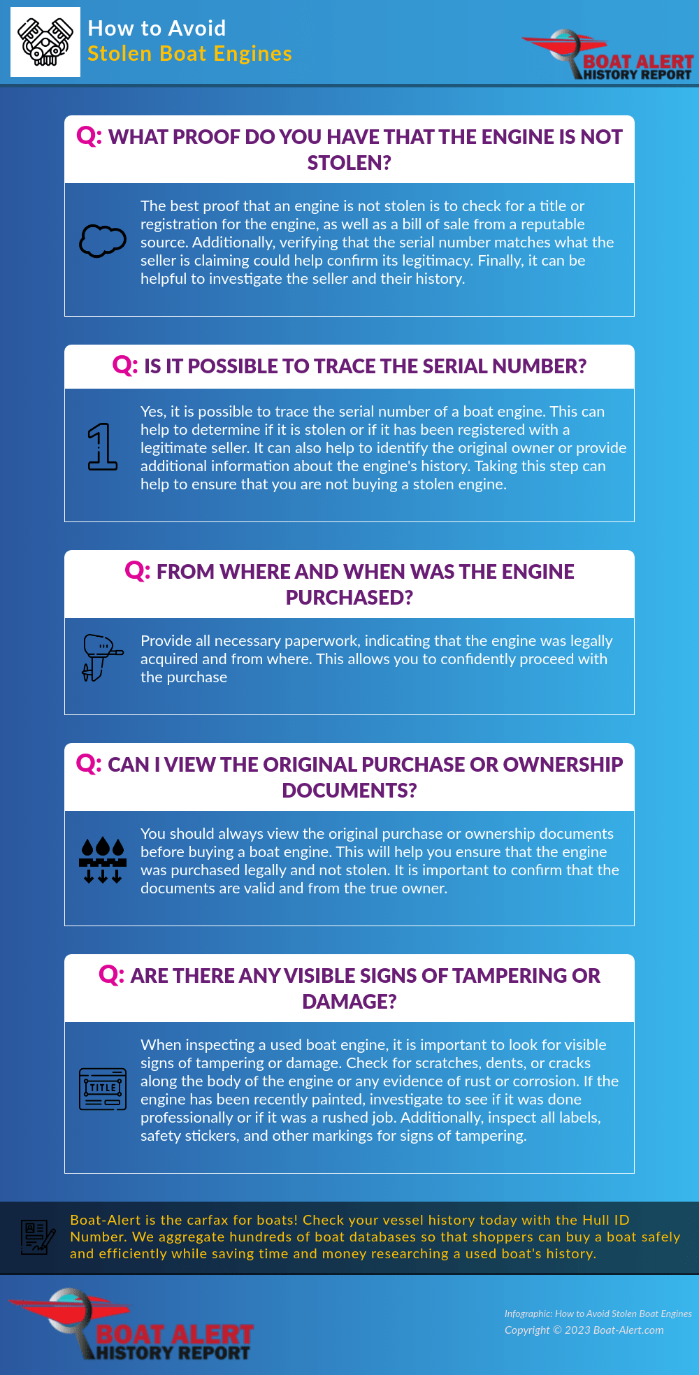 Infographic: How to avoid buying a stolen outboard engine