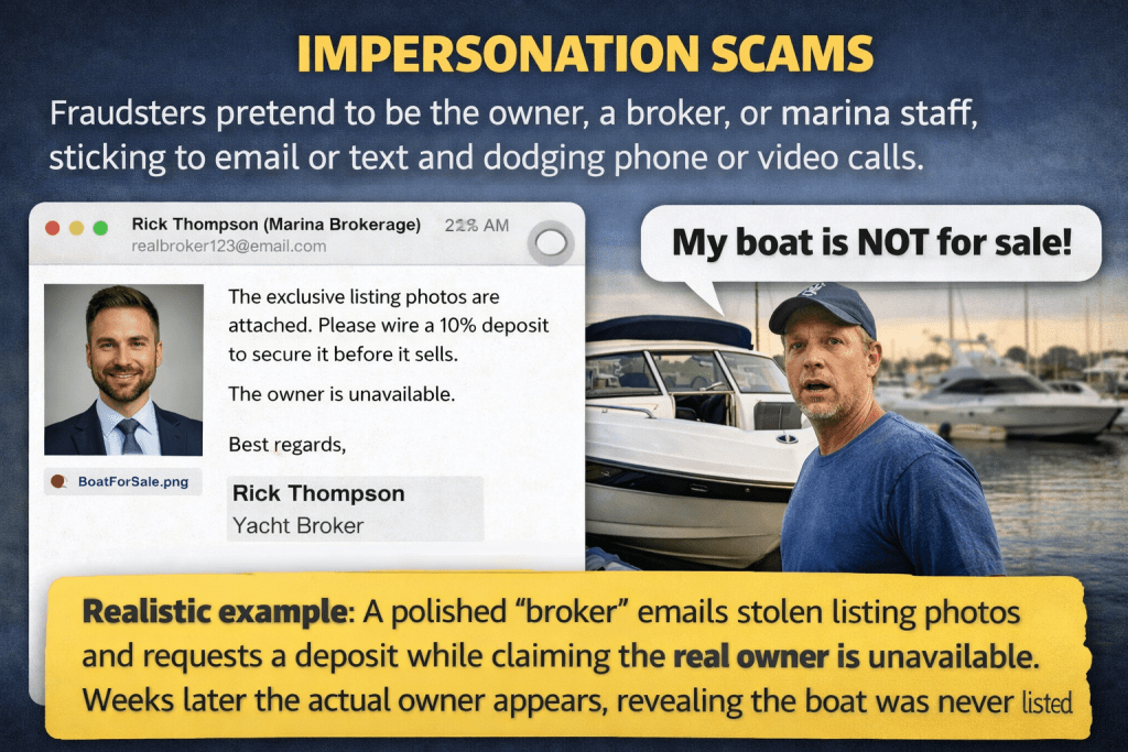 Impersonation Scams explained when buying a boat