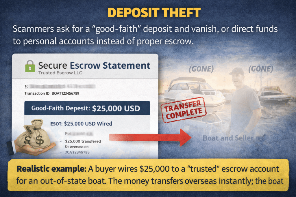 boat buying scam using deposit theft explained