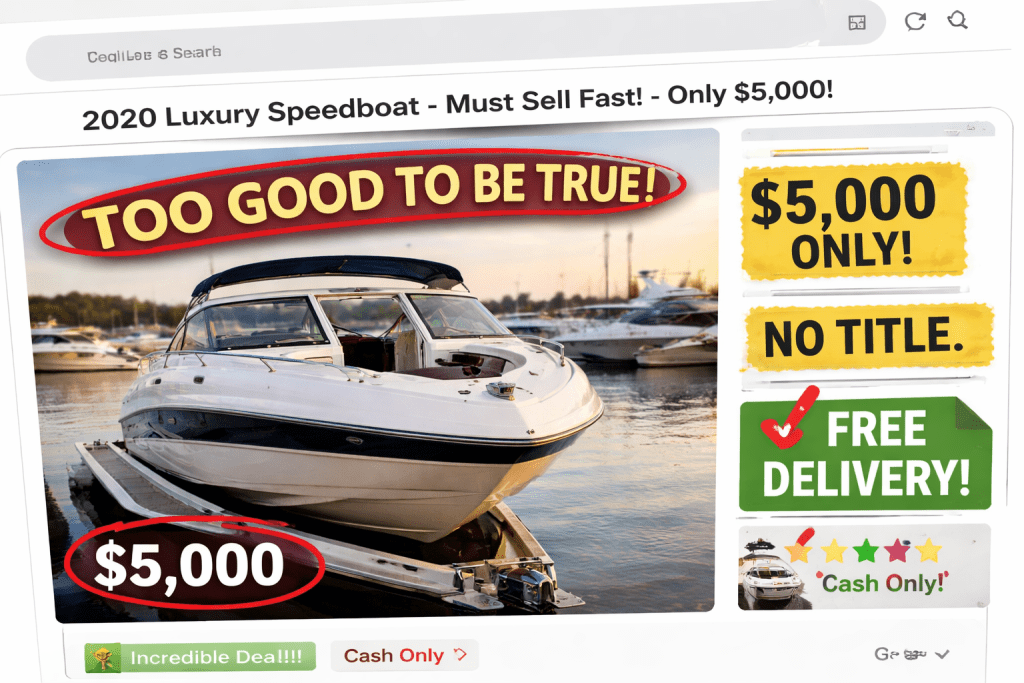 fake boat listing too good to be true