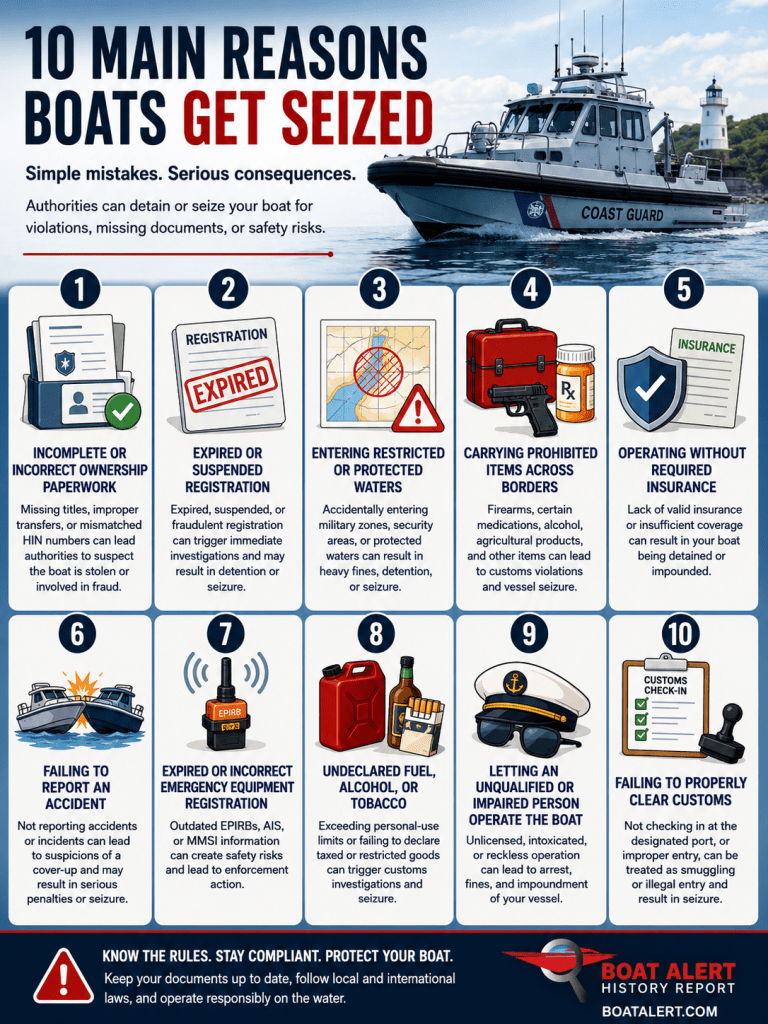 infographic: why boats get seized