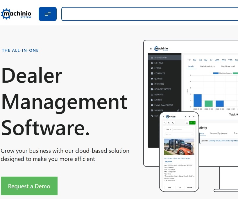 Machinio System website