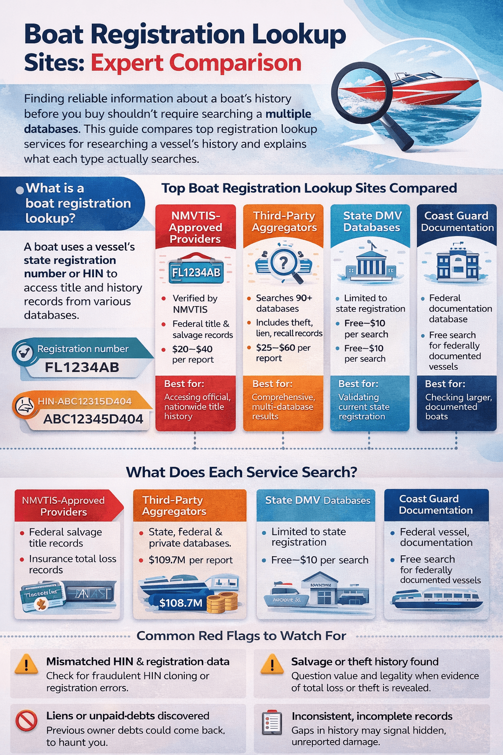 Infographic: Boat Registration Lookup Sites: Expert Comparison