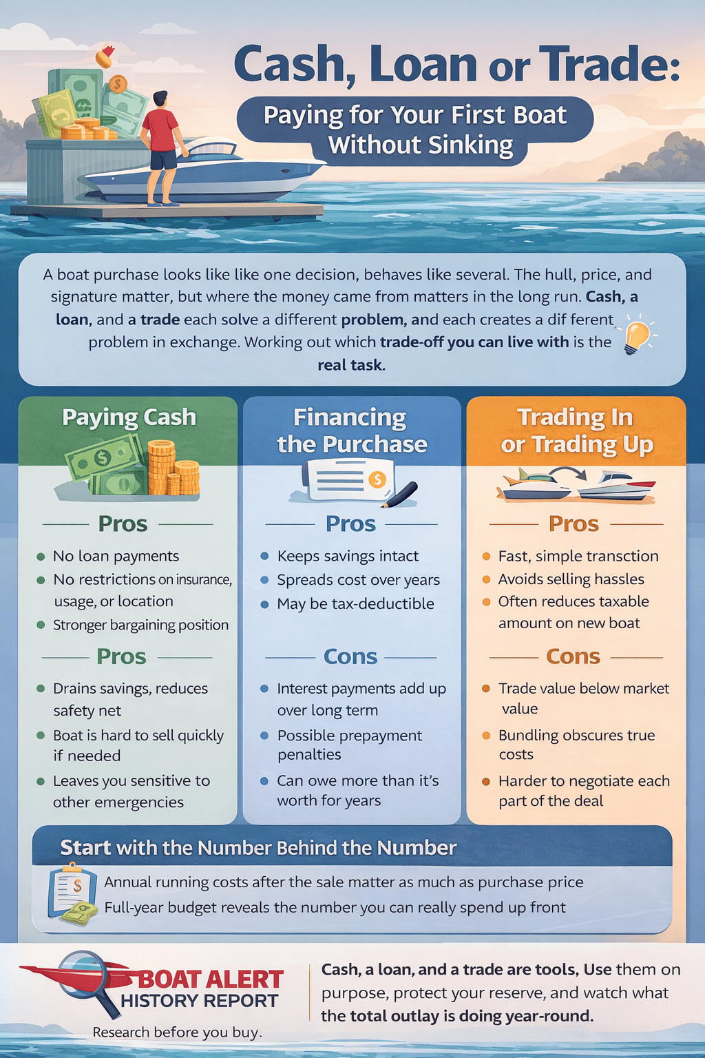Infographic: Cash, Loan or Trade: Paying for Your First Boat Without Sinking