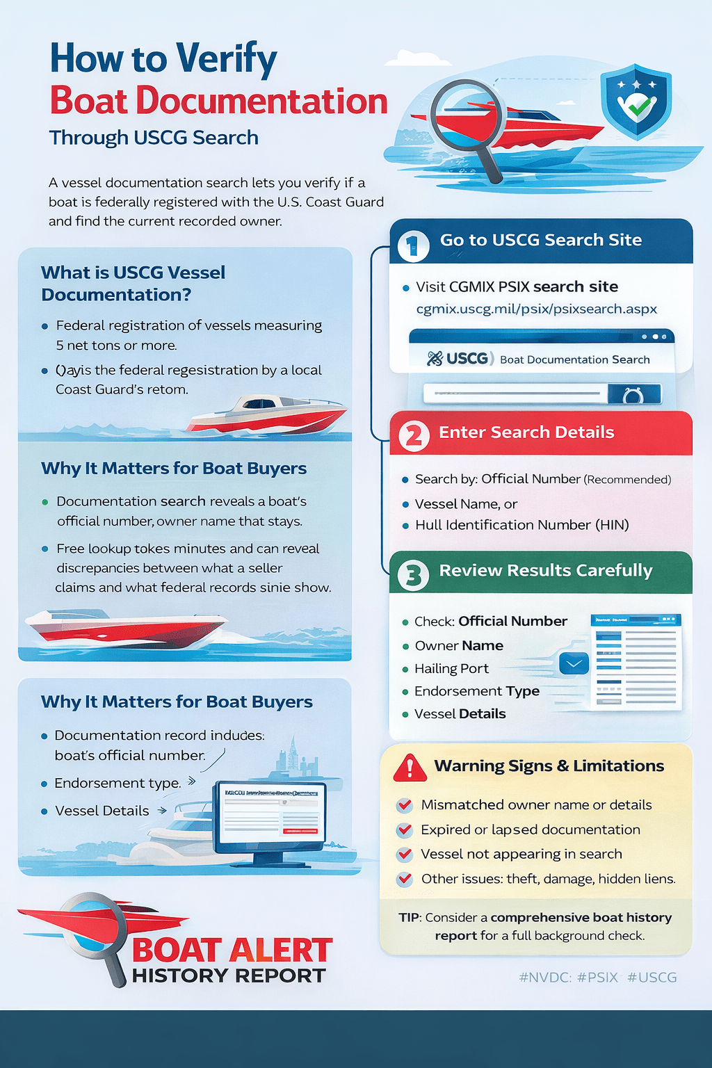 Infographic: How to Verify Boat Documentation Through USCG Search