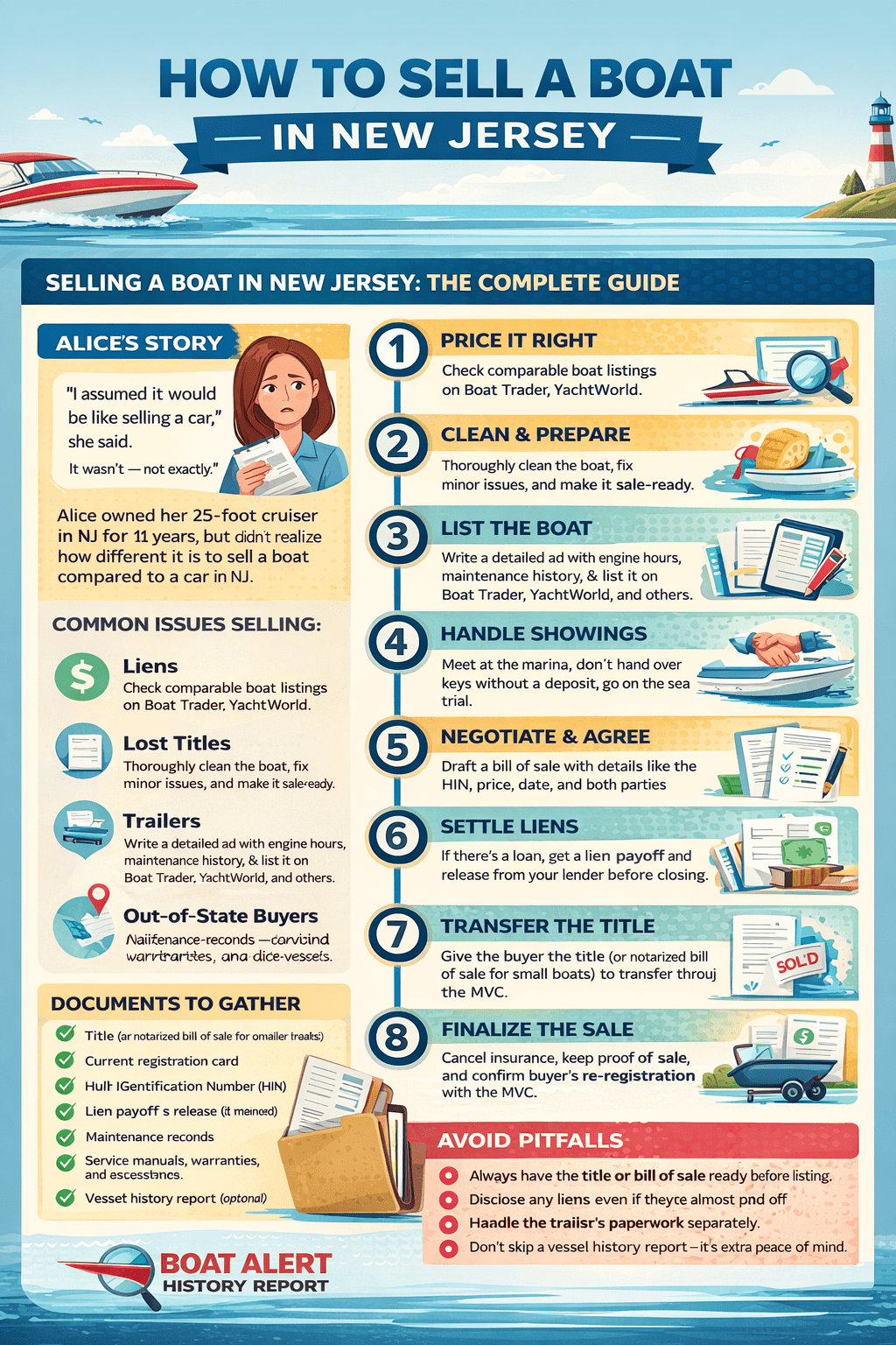 Infographic: How to sell a boat in New Jersey